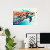 Illustration zum Schwimmen Poster (Heimbüro)