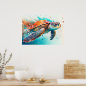 Illustration zum Schwimmen Poster (Küche)