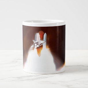 Illustration zum Start von Space Shuttle Jumbo-Tasse