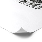 Illustration zum Vintagen Schlüssel und Sperren Poster (Ecke)