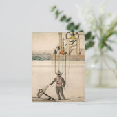 Illustration zum Vintagen Tauchen Postkarte (Stehend Vorderseite)