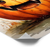 Illustration zum Wasserfarbenkürbis Poster (Ecke)