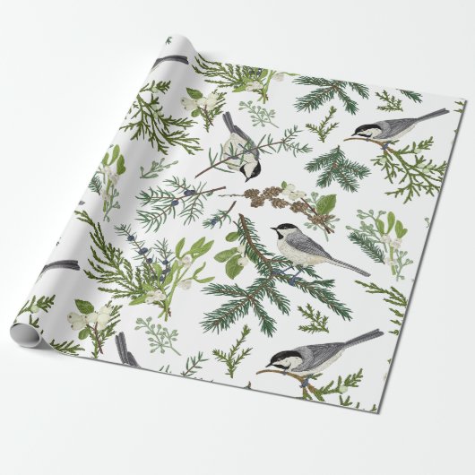 Illustration zum Weihnachtswald im Wasser Geschenkpapier (Ungerollt)