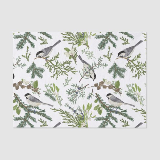 Illustration zum Weihnachtswald im Wasser Seidenpapier (Vorderseite)