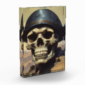 Illustration zum Zeichnen von Ölgemälden auf Skull Fotoblock (Links)