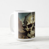 Illustration zum Zeichnen von Ölgemälden auf Skull Kaffeetasse (Vorderseite Links)