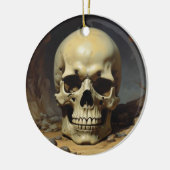 Illustration zum Zeichnen von Ölgemälden auf Skull Keramik Ornament (Links)