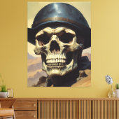 Illustration zum Zeichnen von Ölgemälden auf Skull Leinwanddruck (Insitu (Wohnzimmer))