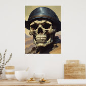 Illustration zum Zeichnen von Ölgemälden auf Skull Poster (Küche)
