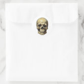 Illustration zum Zeichnen von Ölgemälden auf Skull Runder Aufkleber (Tasche)