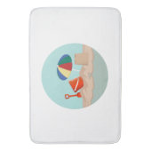 Illustration zum Zirkel-Strand mit Eimer und Spade Badematte (Vorderseite Vertikal)