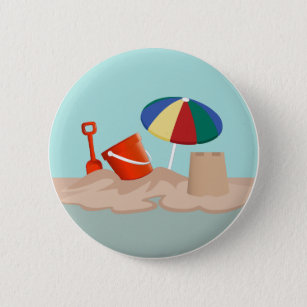 Illustration zum Zirkel-Strand mit Eimer und Spade Button