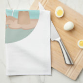 Illustration zum Zirkel-Strand mit Eimer und Spade Geschirrtuch (Viertel Falte)