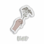 Illustration zur ästhetischen Blume "für Sie" Aufkleber (Vorderseite)