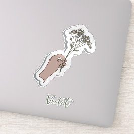 Illustration zur ästhetischen Blume "für Sie" Aufkleber