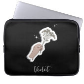 Illustration zur ästhetischen Blume "für Sie" Laptopschutzhülle (Vorderseite)