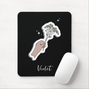 Illustration zur ästhetischen Blume "für Sie" Mousepad