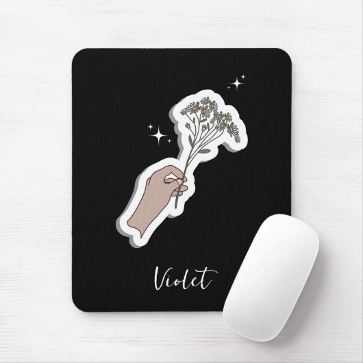 Illustration zur ästhetischen Blume "für Sie" Mousepad (Mit Mouse)