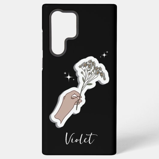 Illustration zur ästhetischen Blume "für Sie" Samsung Galaxy Hülle (Rückseite)