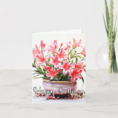 Illustration zur blühenden Lily-Blume Karte (Vorderseite)