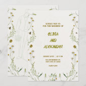 Illustration zur Blumenwasser-Hochzeit Einladung (Vorne/Hinten)