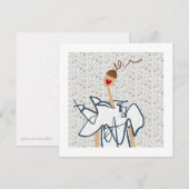 Illustration zur niedlichen Funny Girl Fashion Ill Einladung (Vorne/Hinten)