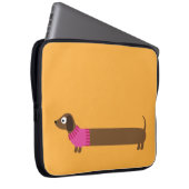 Illustration zur niedlichen langen Dackel Laptopschutzhülle (Vorne Rechts)