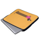 Illustration zur niedlichen langen Dackel Laptopschutzhülle (Vorne Knopf)