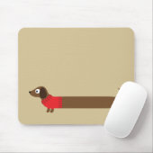 Illustration zur niedlichen langen Dackel Mousepad (Mit Mouse)