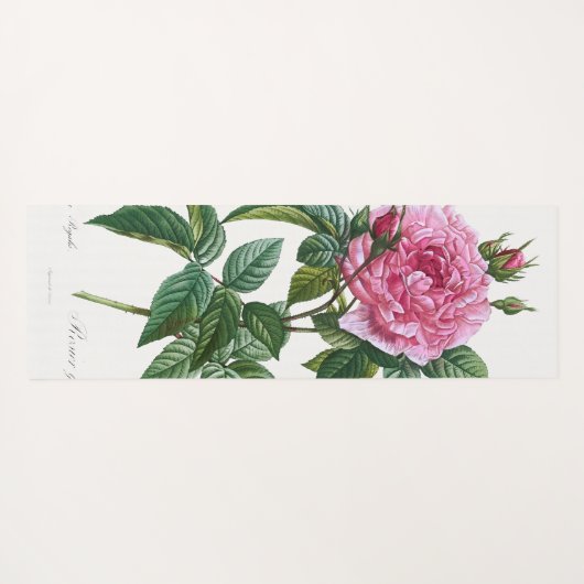 Illustration zur Rose Yogamatte (Rückseite (Horizontal))