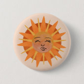 Illustration zur Sonnenfront Orange Wasserfarbe Button (Vorderseite)