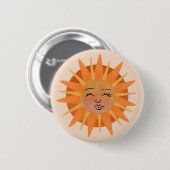 Illustration zur Sonnenfront Orange Wasserfarbe Button (Vorne & Hinten)