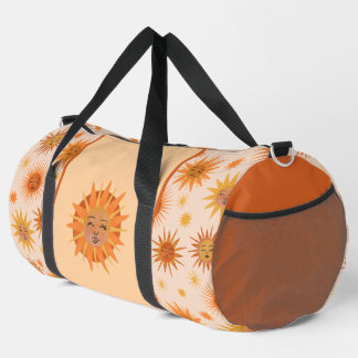 Illustration zur Sonnenfront Orange Wasserfarbe Duffle Bag