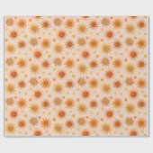 Illustration zur Sonnenfront Orange Wasserfarbe Geschenkpapier (Flach)