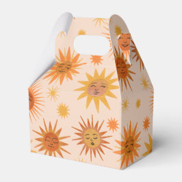 Illustration zur Sonnenfront Orange Wasserfarbe Geschenkschachtel