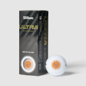 Illustration zur Sonnenfront Orange Wasserfarbe Golfball (Verpackungen)