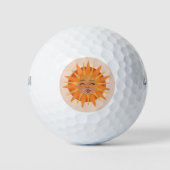 Illustration zur Sonnenfront Orange Wasserfarbe Golfball (Vorderseite)
