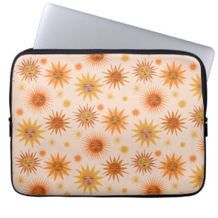 Illustration zur Sonnenfront Orange Wasserfarbe Laptopschutzhülle