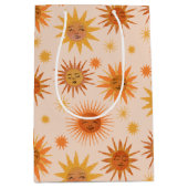 Illustration zur Sonnenfront Orange Wasserfarbe Mittlere Geschenktüte (Vorderseite)