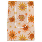 Illustration zur Sonnenfront Orange Wasserfarbe Mittlere Geschenktüte (Rückseite)