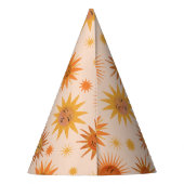 Illustration zur Sonnenfront Orange Wasserfarbe Partyhütchen (Rückseite)