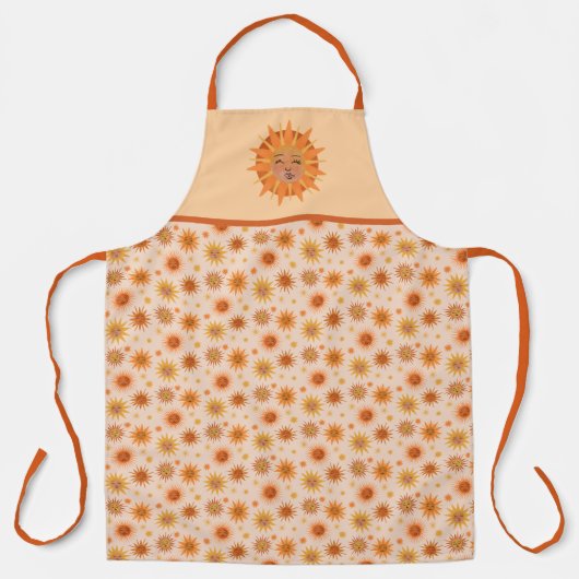 Illustration zur Sonnenfront Orange Wasserfarbe Schürze (Vorderseite)