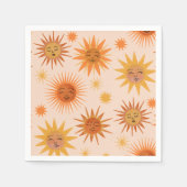 Illustration zur Sonnenfront Orange Wasserfarbe Serviette (Vorderseite)