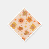 Illustration zur Sonnenfront Orange Wasserfarbe Serviette (Ecke)