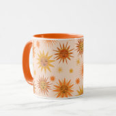 Illustration zur Sonnenfront Orange Wasserfarbe Tasse (Vorderseite Links)