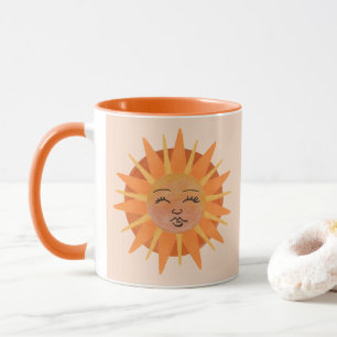 Illustration zur Sonnenfront Orange Wasserfarbe Tasse