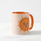Illustration zur Sonnenfront Orange Wasserfarbe Tasse (VorderseiteRechts)