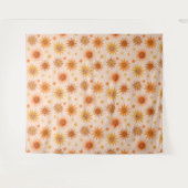 Illustration zur Sonnenfront Orange Wasserfarbe Wandteppich (Vorderseite (Horizontal))