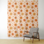 Illustration zur Sonnenfront Orange Wasserfarbe Wandteppich (Beispiel)