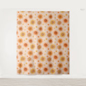 Illustration zur Sonnenfront Orange Wasserfarbe Wandteppich (Vorderseite)